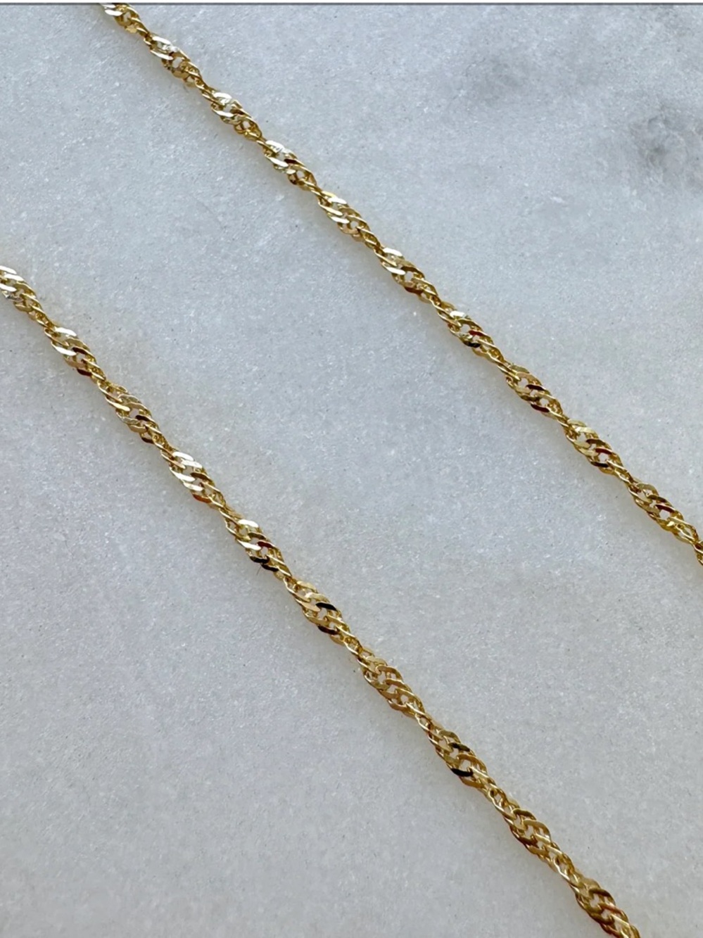 Baby Gold Singapore Chain 20”